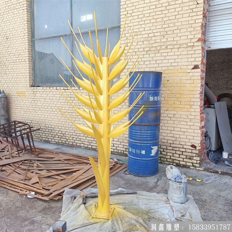 不銹鋼麥穗雕塑 (2)