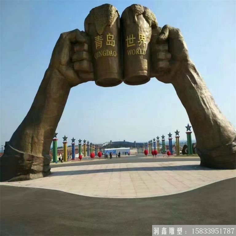 青岛世界铜雕塑 大型景观铜雕塑 青岛啤酒节铜雕塑厂家