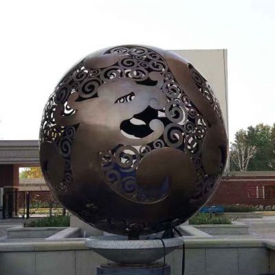 不锈钢空心球镂空球景观雕塑大球